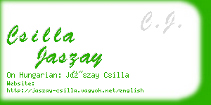 csilla jaszay business card